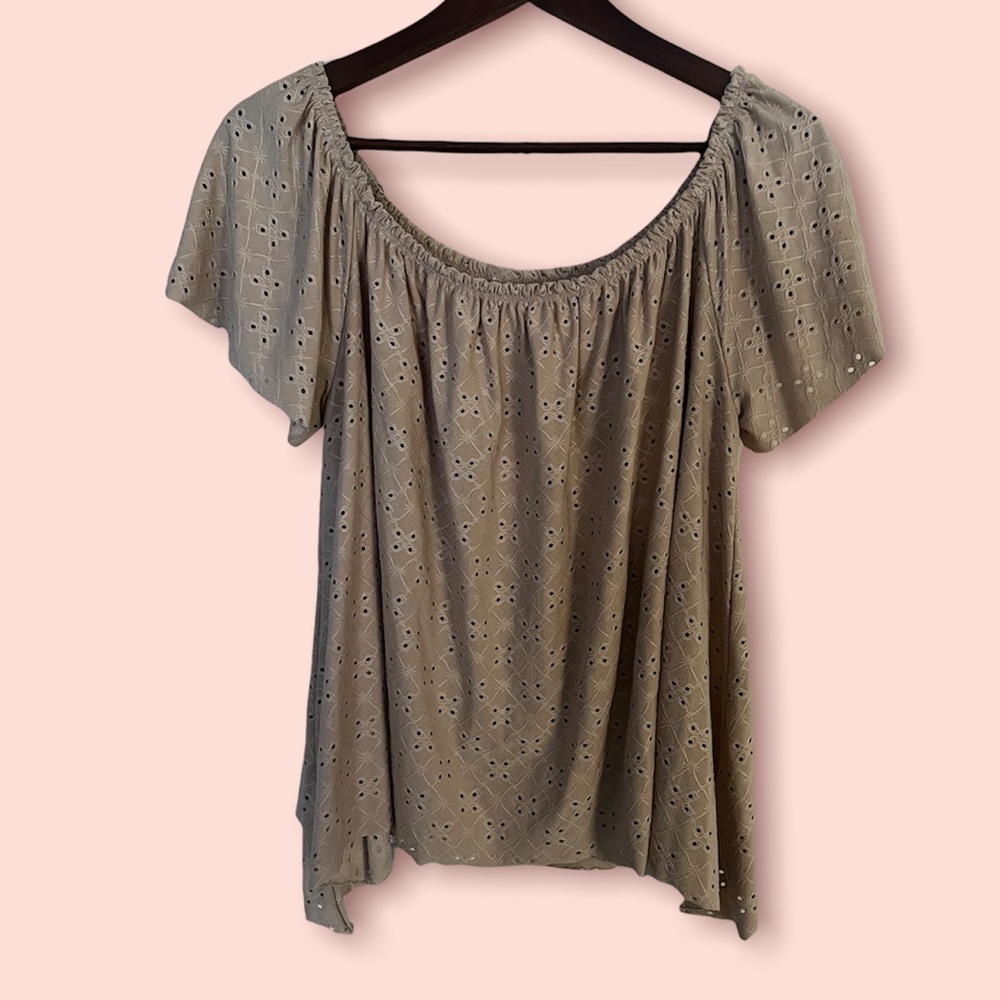 Cream Embroidered Top